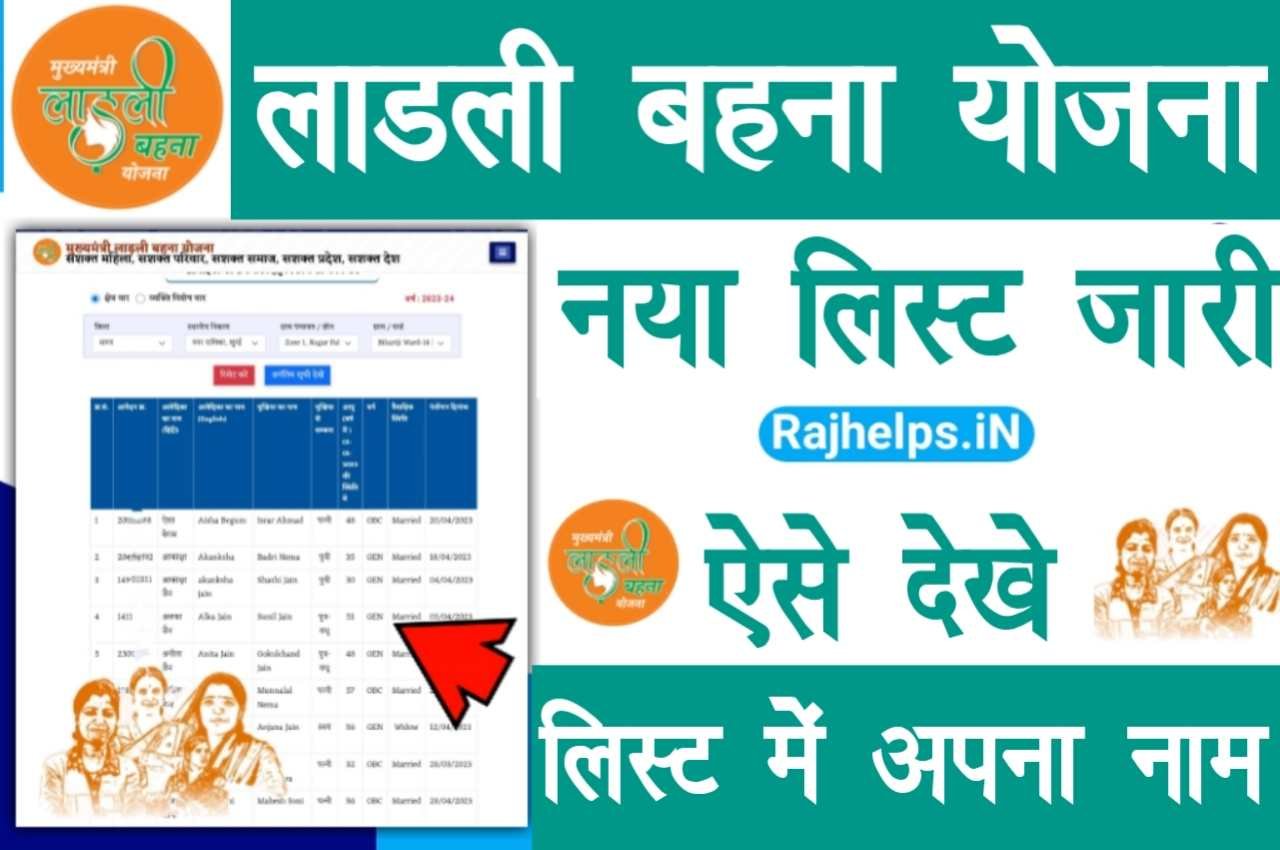 New list Check Ladli Bahna Yojana