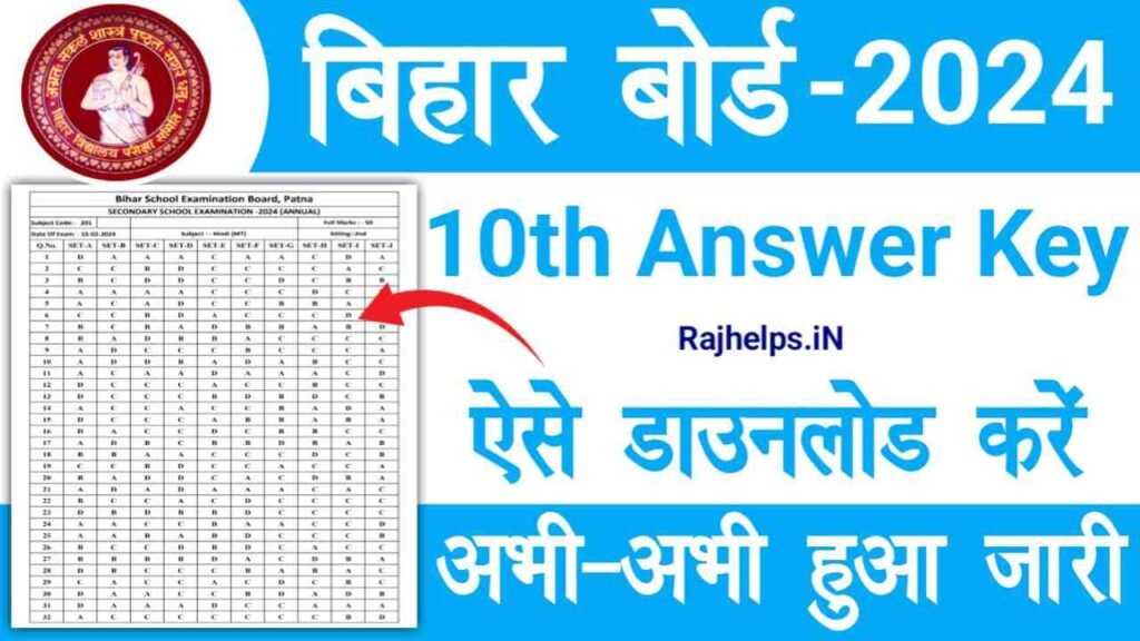 Bihar Board 10th Answer Key 2024