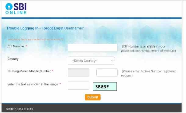 SBI Internet Banking User ID And Password Reset