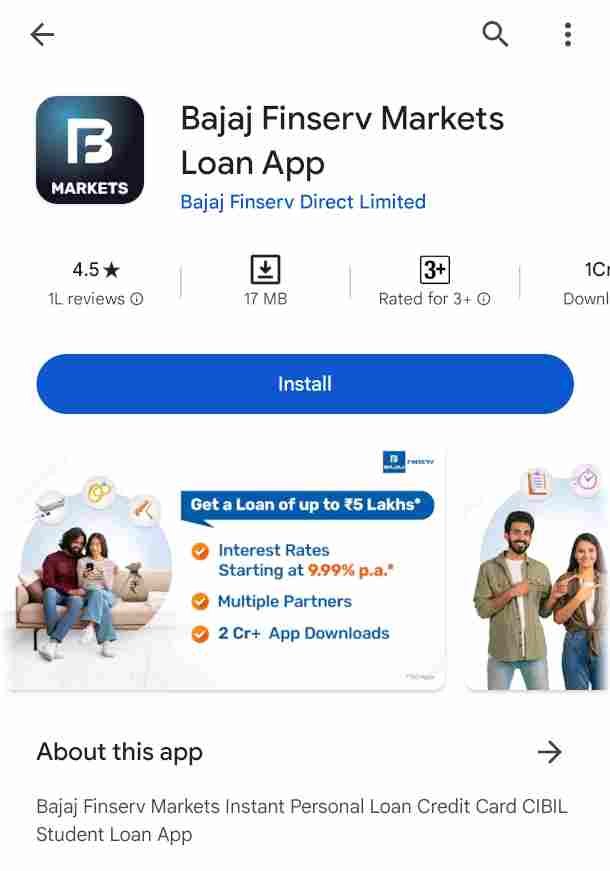 Bajaj Finserv Market Loan Apply