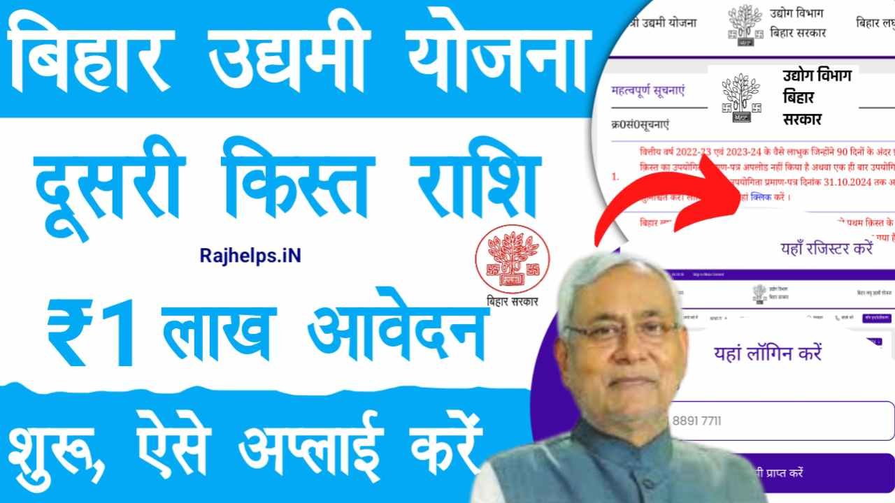 Bihar Laghu Udyami Yojana 2nd Installment Apply Online