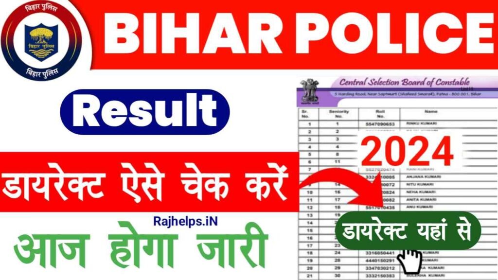 Bihar Police Result 2024 Out