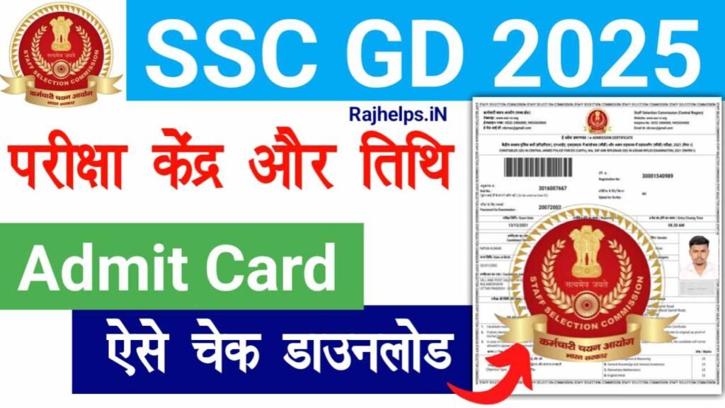 SSC GD Exam City 2025