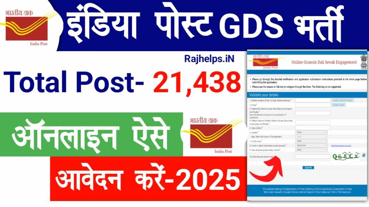 India Post GDS Recruitment 2025 Online Apply