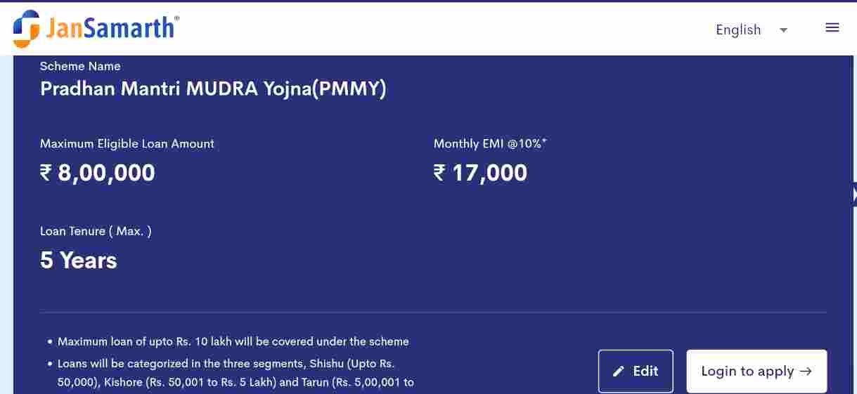 PM Mudra Loan Jan Samarth