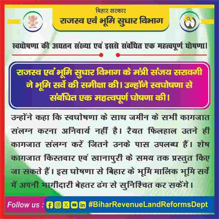 Bihar Jamin Survey Without Document New Update