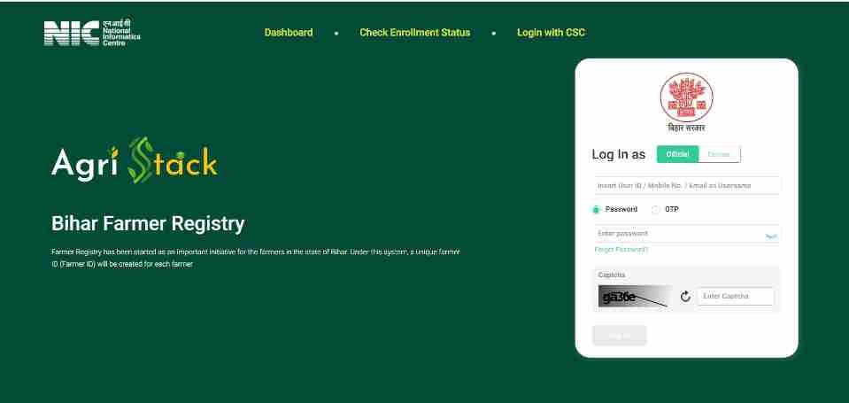 Bihar Kisan Farmer Id Registration Online