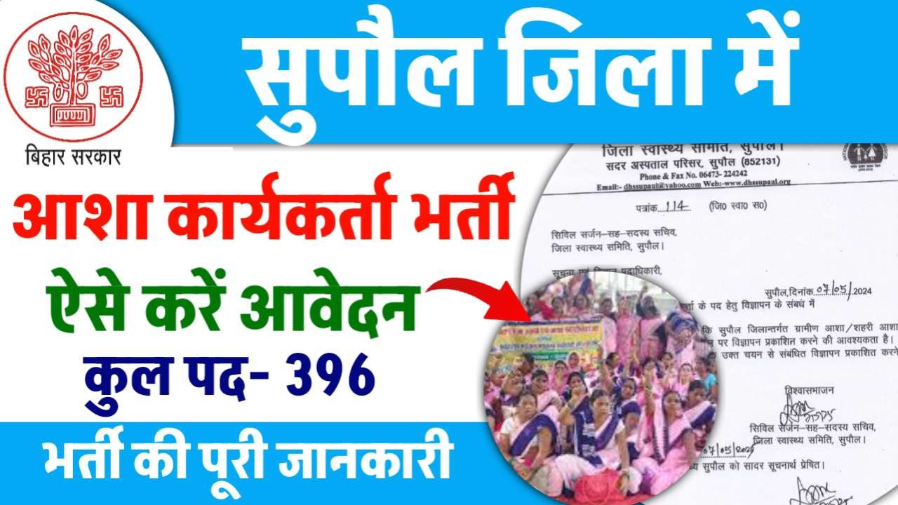 Bihar Supaul Asha Vacancy 2025