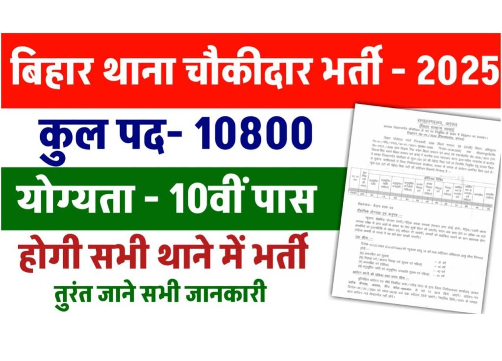 Bihar Gramin Chowkidar Vacancy 2025