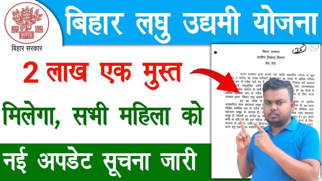 Bihar Laghu Udyami Yojana 2025 New Update