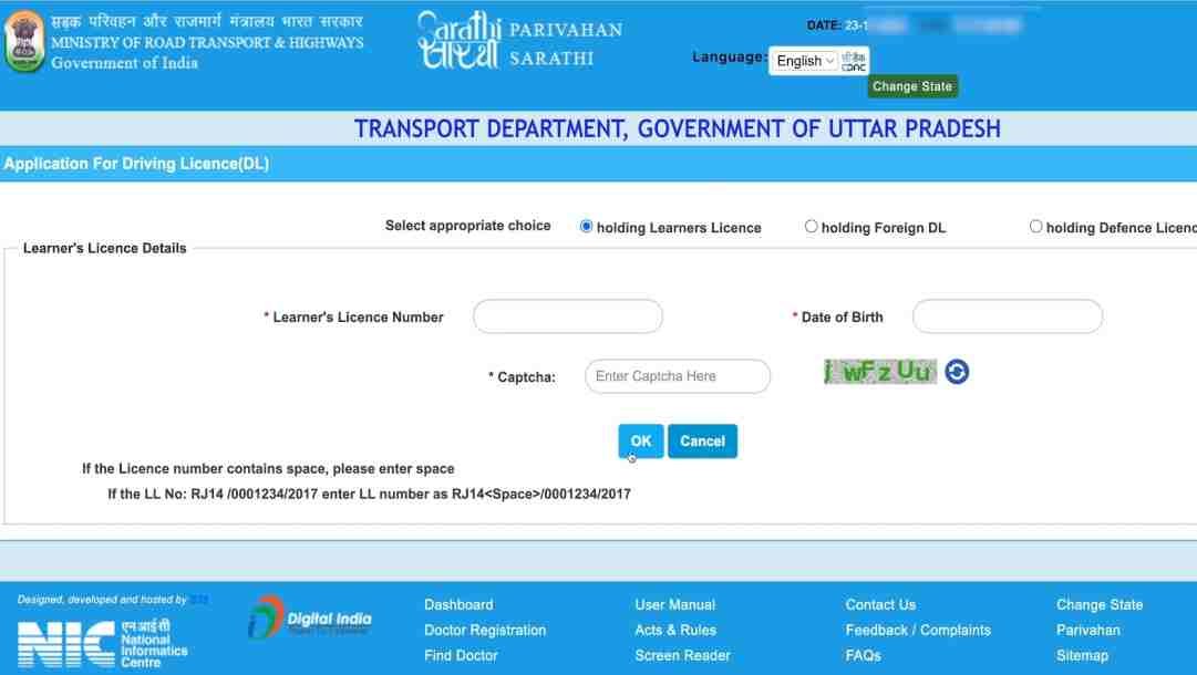 Permanent Driving License