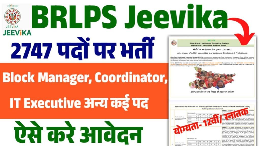 BRLPS Jeevika Vacancy 2025