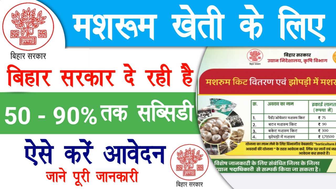 Bihar Mushroom Subsidy Yojana 2025