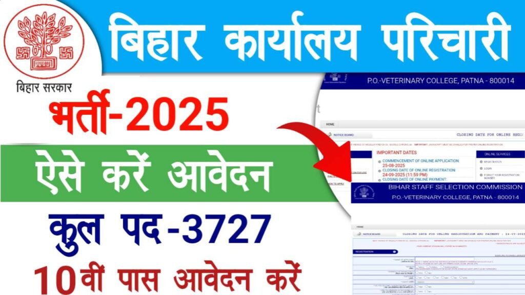 BSSC Karyalay Parichari Recruitment 2025