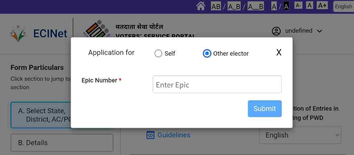 Voter Id Card Correction Online