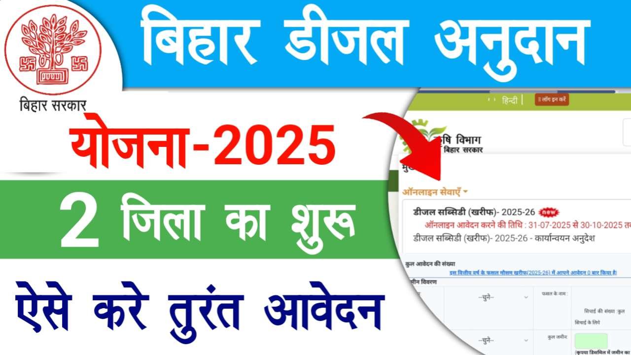 Diesel Anudan Yojana 2025