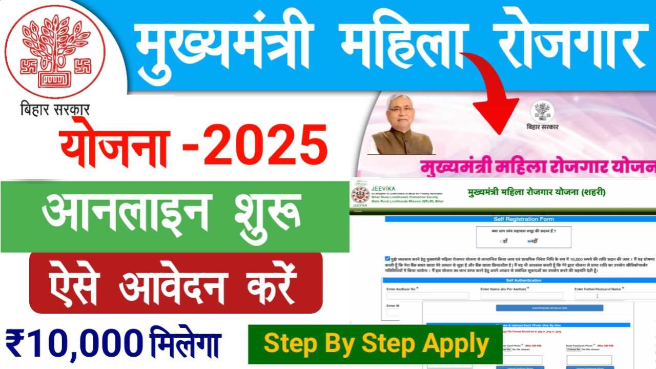 Mukhymantri Mahila Rojgar Yojana Online Apply 2025