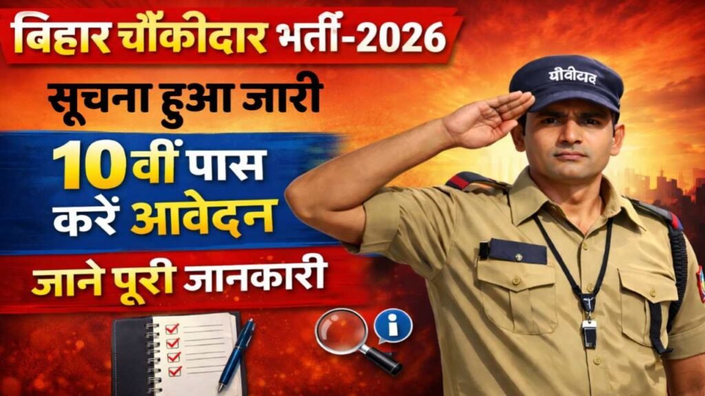Bihar Police Chowkidar Vacancy 2026