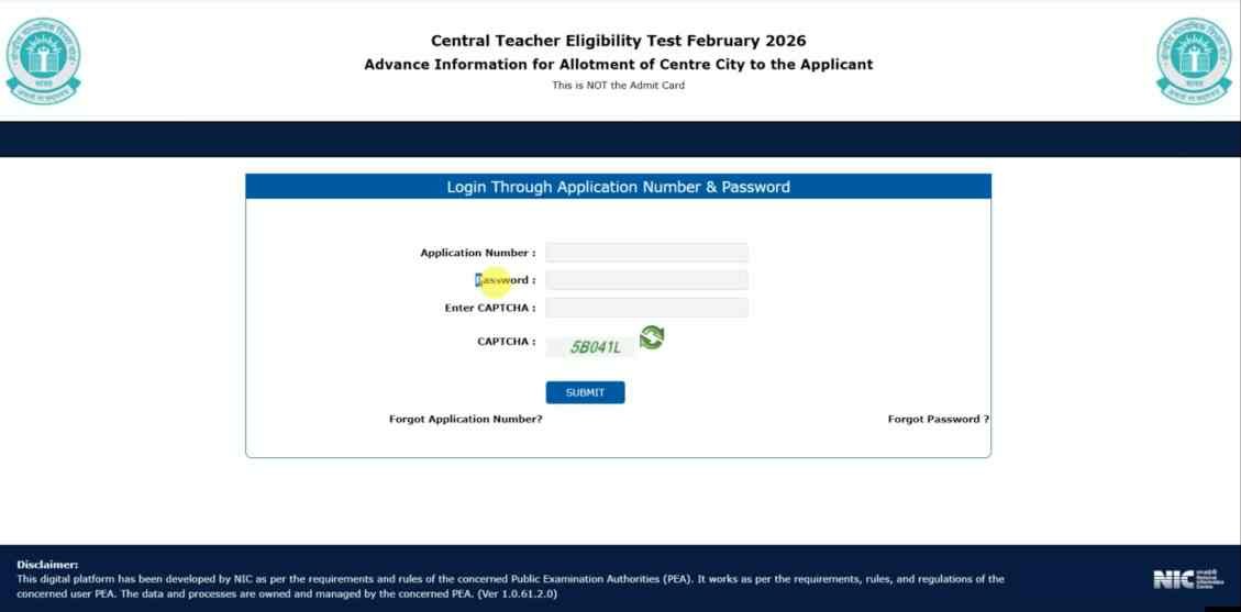 CTET February 2026 Admit Card