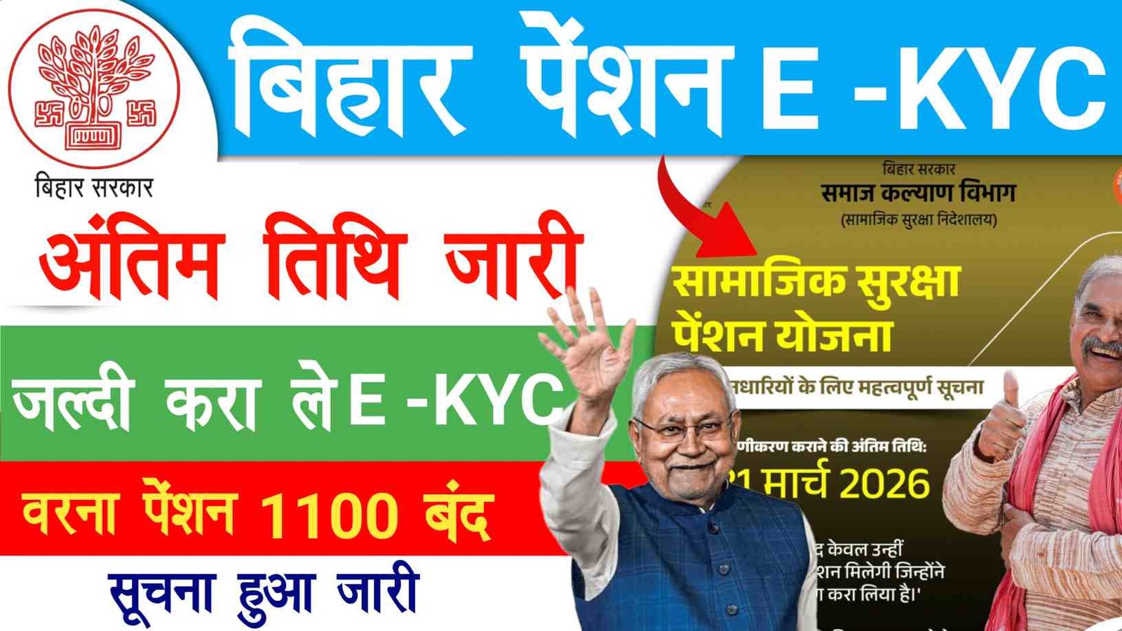 Bihar eLabharthi Pension E KYC Last Date 2026