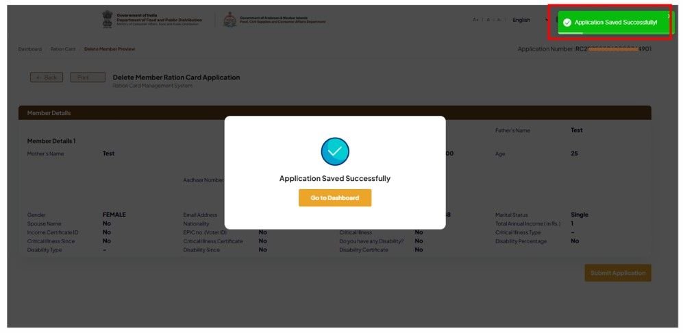 Smart PDS Ration Card Member Delete 2026