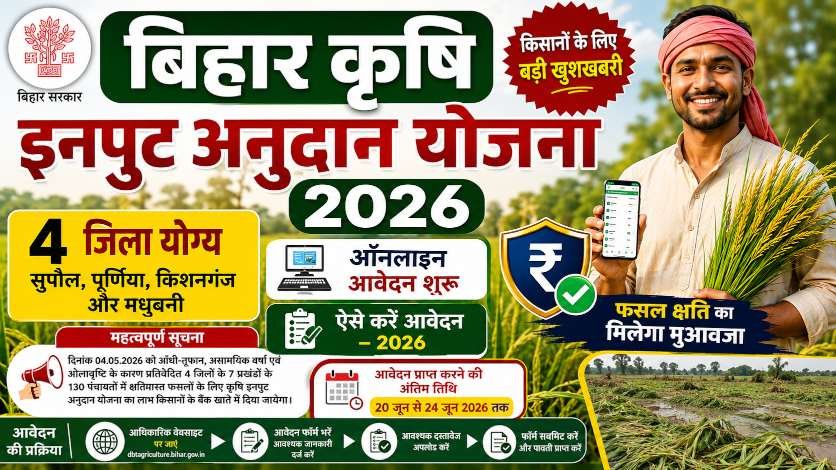 Bihar Krishi Input Anudan Yojana Apply Online 2026