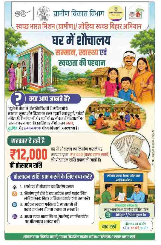 Bihar Sauchalay Yojana 2026